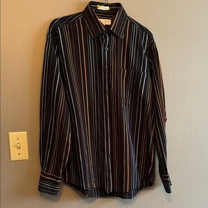 Linea Dome 100% Cotton Elegant Striped Button-Down Shirt for Men